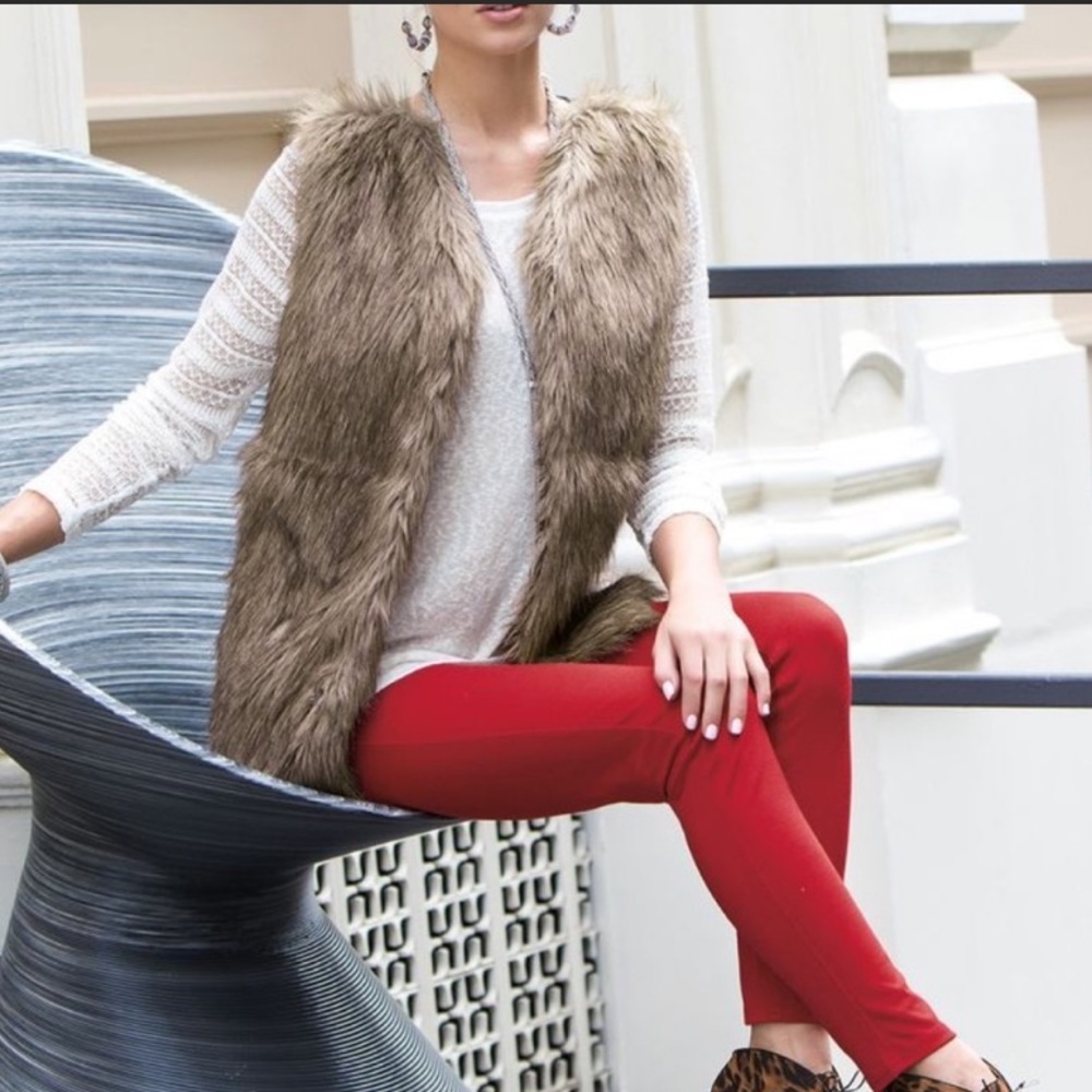 Zara Trafaluc Outerwear Collection Faux Fur Vest